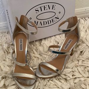 Silver Steve Madden heels